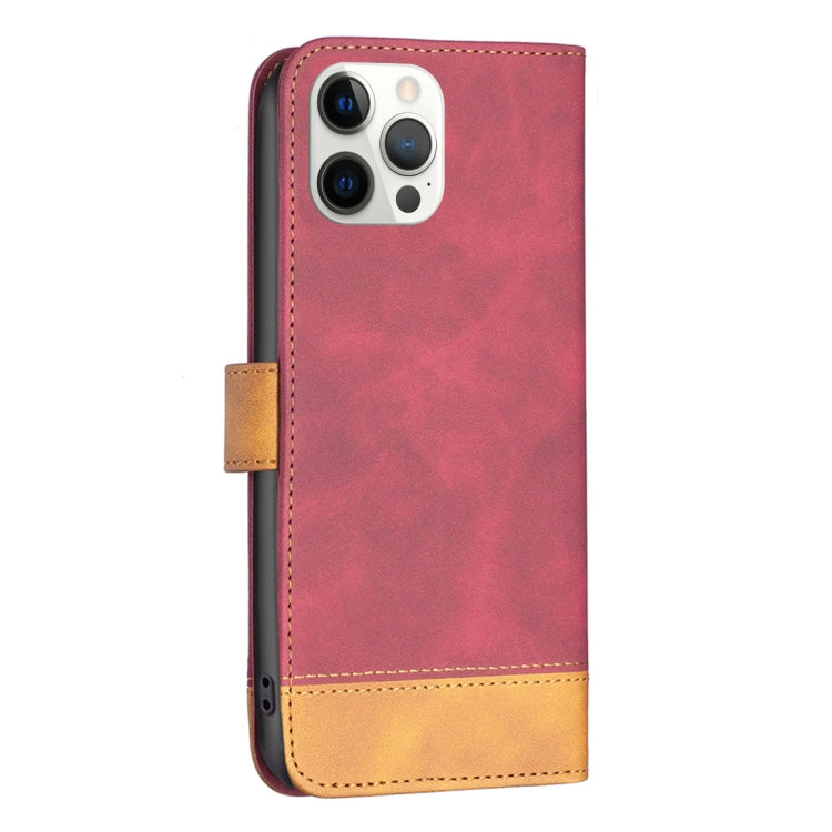 For iPhone 12 Pro Max BF11 Color Matching Skin Feel Leather Phone Case