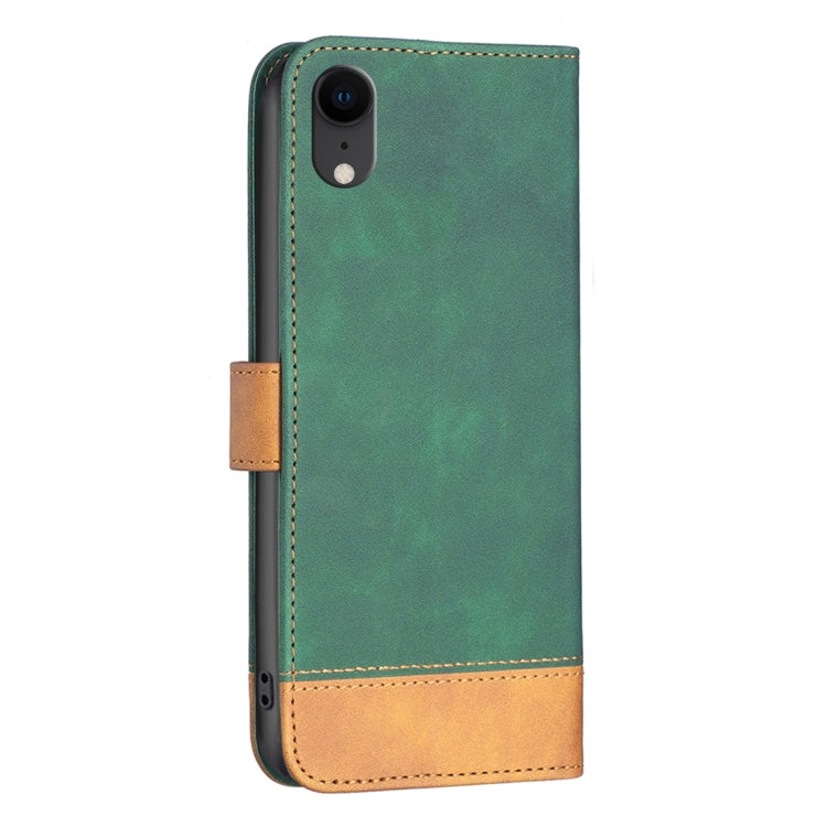 For iPhone XR BF11 Color Matching Skin Feel Leather Phone Case