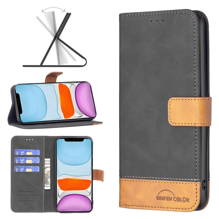 For iPhone 11 BF11 Color Matching Skin Feel Leather Phone Case