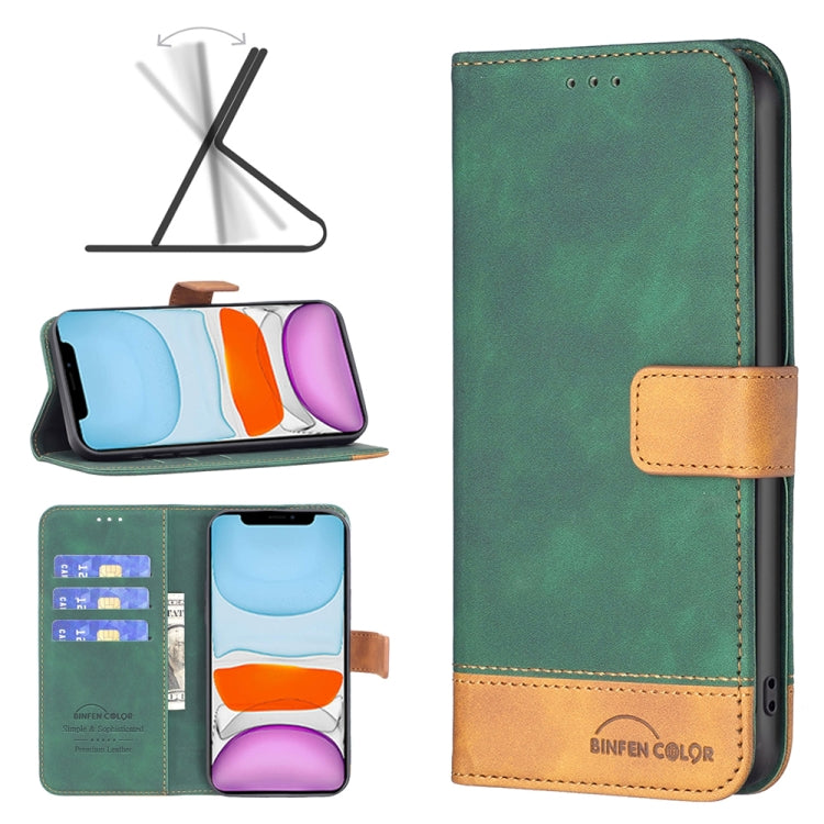 For iPhone 11 BF11 Color Matching Skin Feel Leather Phone Case