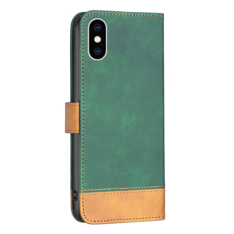 For iPhone X / XS BF11 Color Matching Skin Feel Leather Phone Case