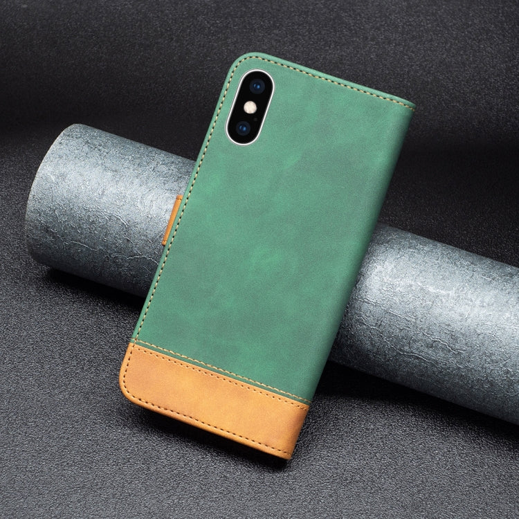 For iPhone X / XS BF11 Color Matching Skin Feel Leather Phone Case