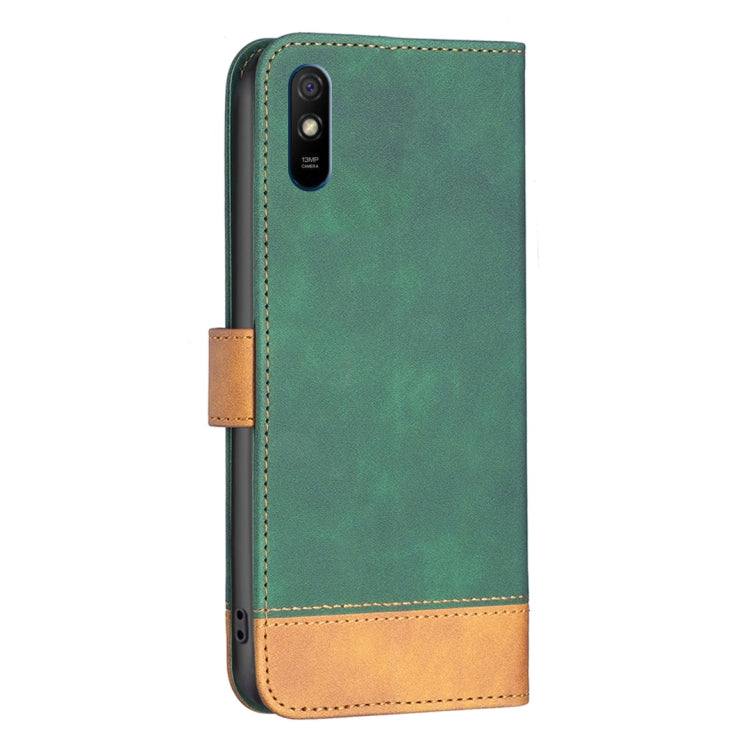 For Xiaomi Redmi 9A BF11 Color Matching Skin Feel Leather Phone Case