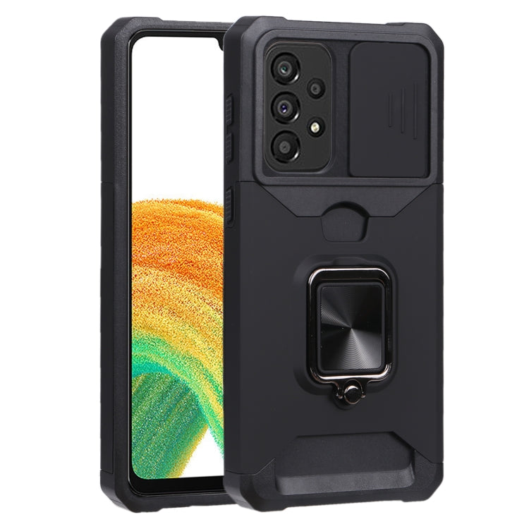 For Samsung Galaxy A33 5G Sliding Camera Cover Design PC + TPU Shockproof Phone Case