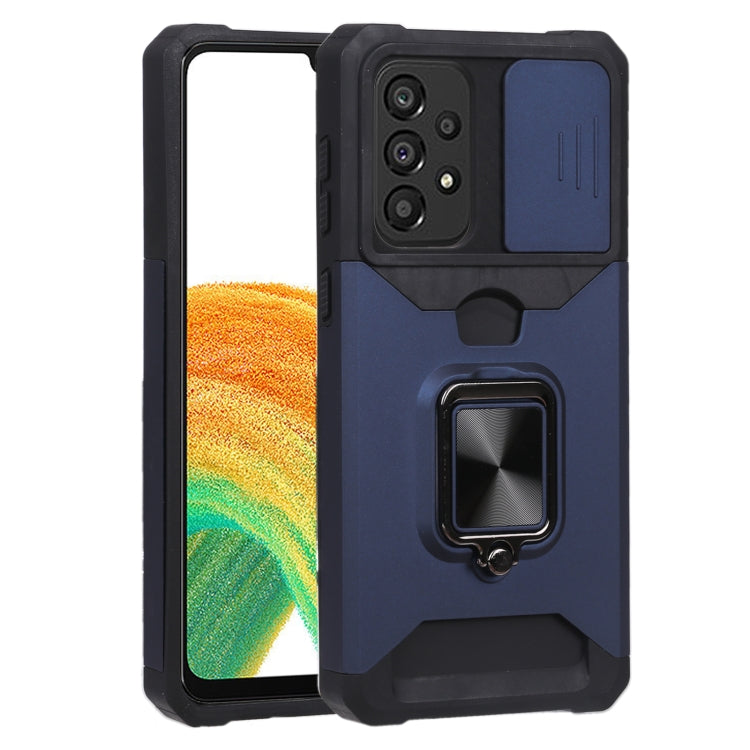 For Samsung Galaxy A33 5G Sliding Camera Cover Design PC + TPU Shockproof Phone Case