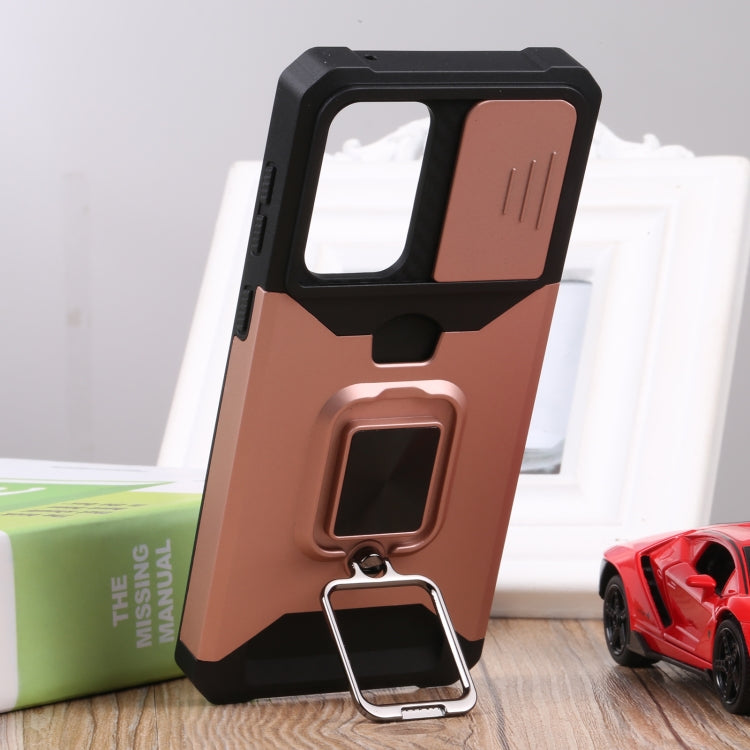 For Samsung Galaxy A33 5G Sliding Camera Cover Design PC + TPU Shockproof Phone Case
