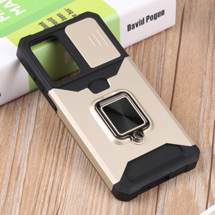 For Samsung Galaxy A33 5G Sliding Camera Cover Design PC + TPU Shockproof Phone Case
