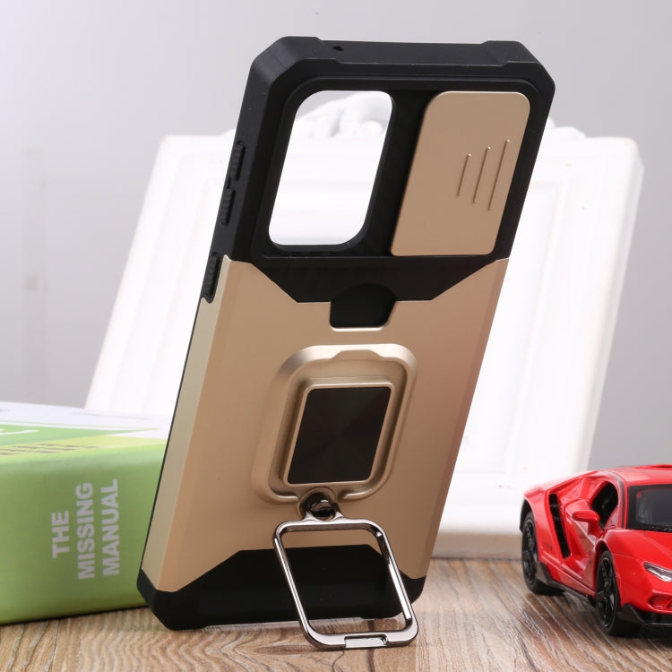 For Samsung Galaxy A33 5G Sliding Camera Cover Design PC + TPU Shockproof Phone Case