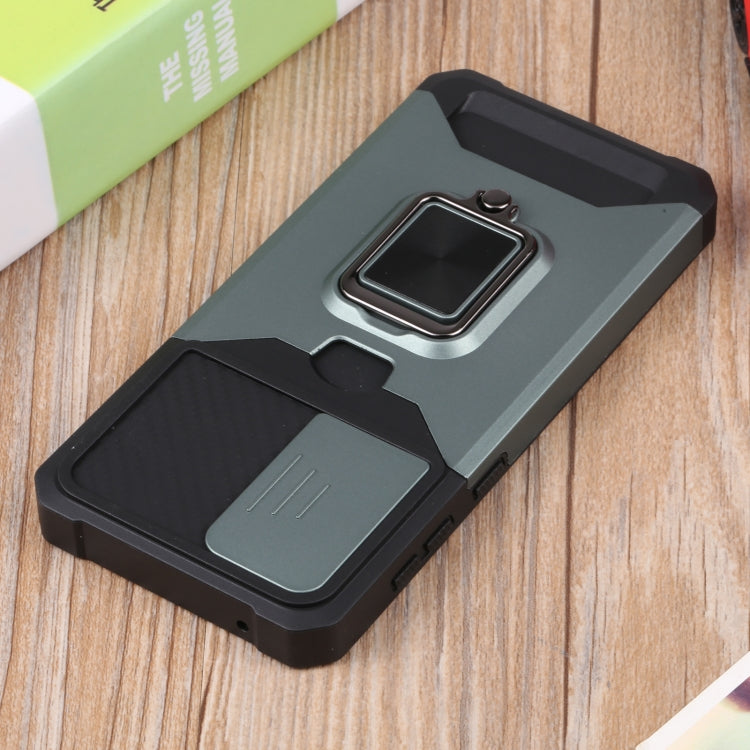 For Samsung Galaxy A33 5G Sliding Camera Cover Design PC + TPU Shockproof Phone Case