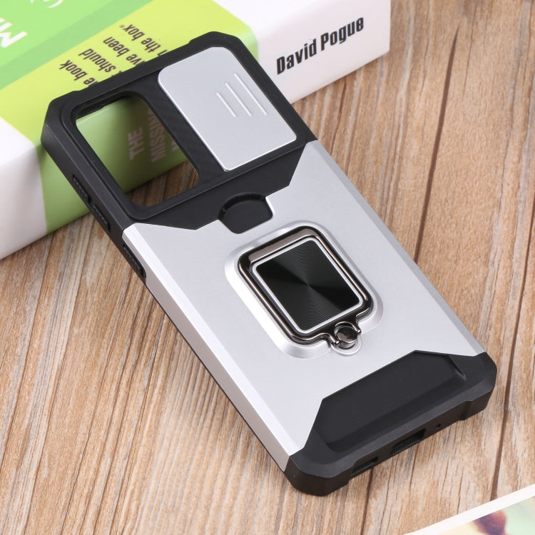 For Samsung Galaxy A33 5G Sliding Camera Cover Design PC + TPU Shockproof Phone Case