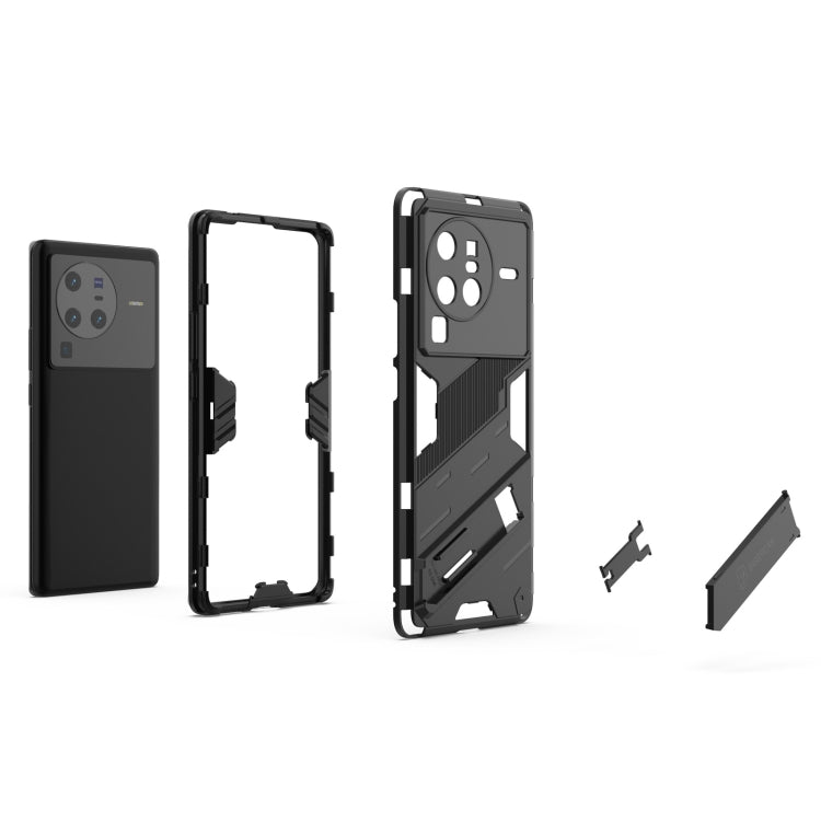 For vivo X80 Pro Punk Armor PC + TPU Phone Case with Holder
