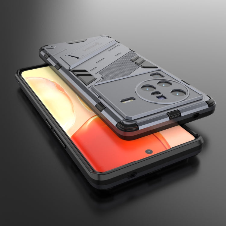 For vivo X80 Pro Punk Armor PC + TPU Phone Case with Holder