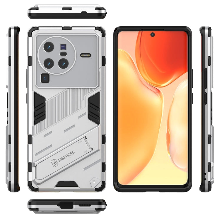 For vivo X80 Pro Punk Armor PC + TPU Phone Case with Holder