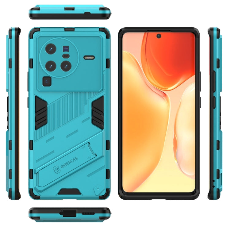 For vivo X80 Pro Punk Armor PC + TPU Phone Case with Holder