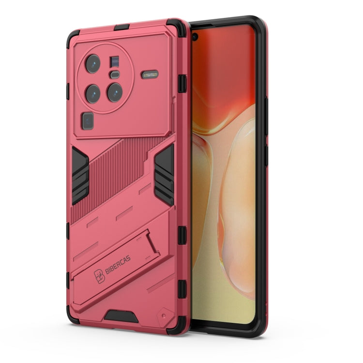 For vivo X80 Pro Punk Armor PC + TPU Phone Case with Holder