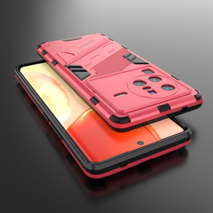 For vivo X80 Pro Punk Armor PC + TPU Phone Case with Holder