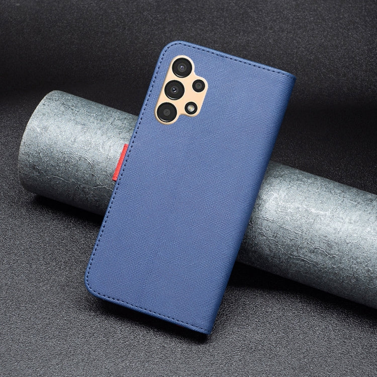 For Samsung Galaxy A13 4G BF13 Color Matching Cross Texture Leather Phone Case