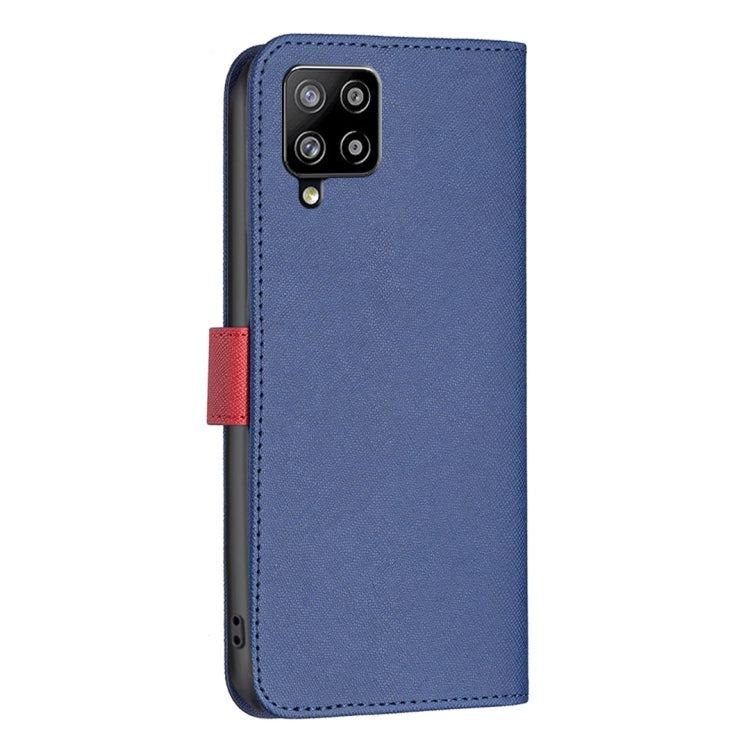 For Samsung Galaxy A42 5G BF13 Color Matching Cross Texture Leather Phone Case