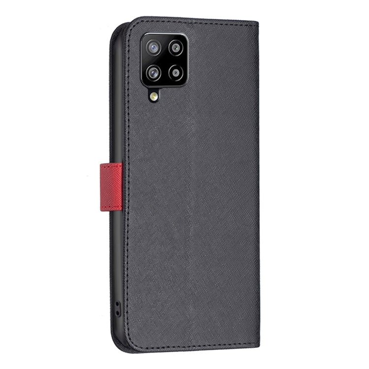 For Samsung Galaxy A42 5G BF13 Color Matching Cross Texture Leather Phone Case