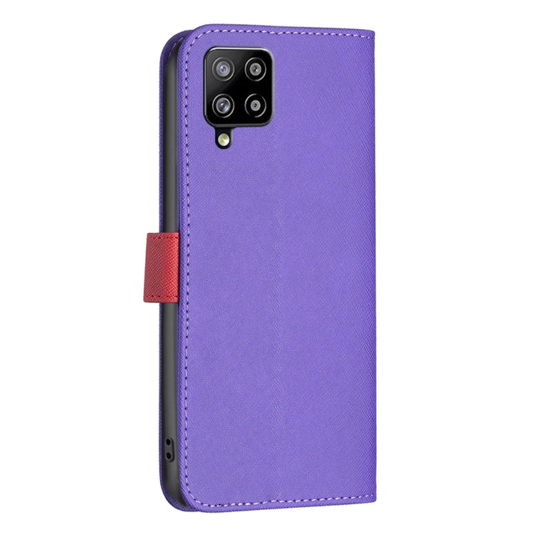 For Samsung Galaxy A42 5G BF13 Color Matching Cross Texture Leather Phone Case