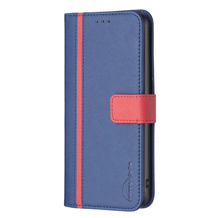 For Samsung Galaxy A52 BF13 Color Matching Cross Texture Leather Phone Case