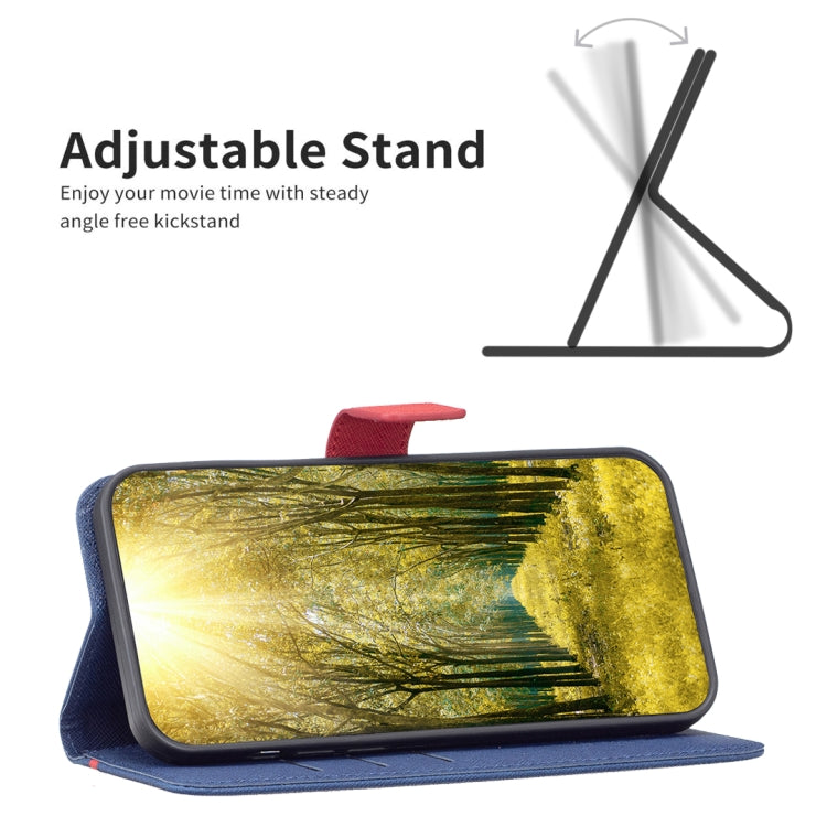 For Samsung Galaxy A72 BF13 Color Matching Cross Texture Leather Phone Case