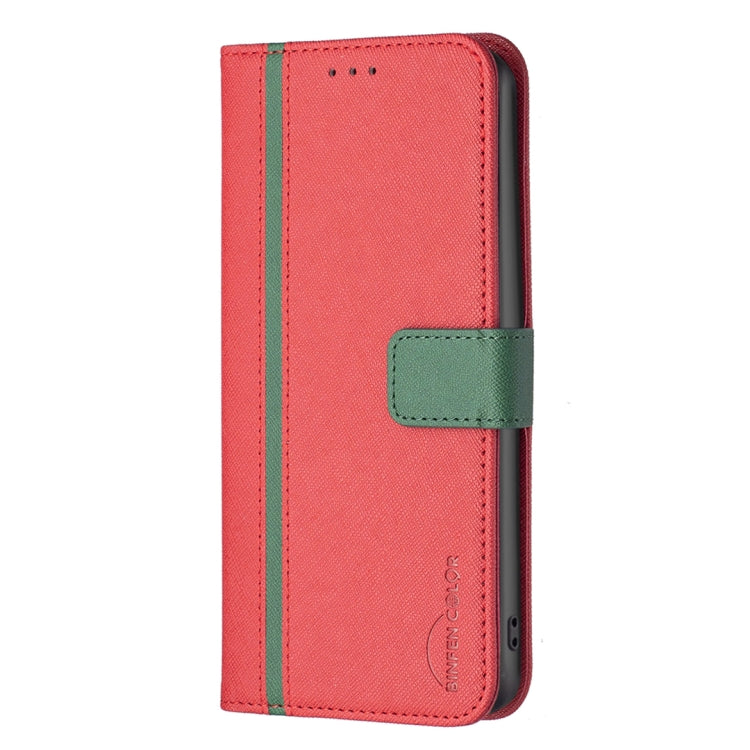 For Samsung Galaxy A72 BF13 Color Matching Cross Texture Leather Phone Case