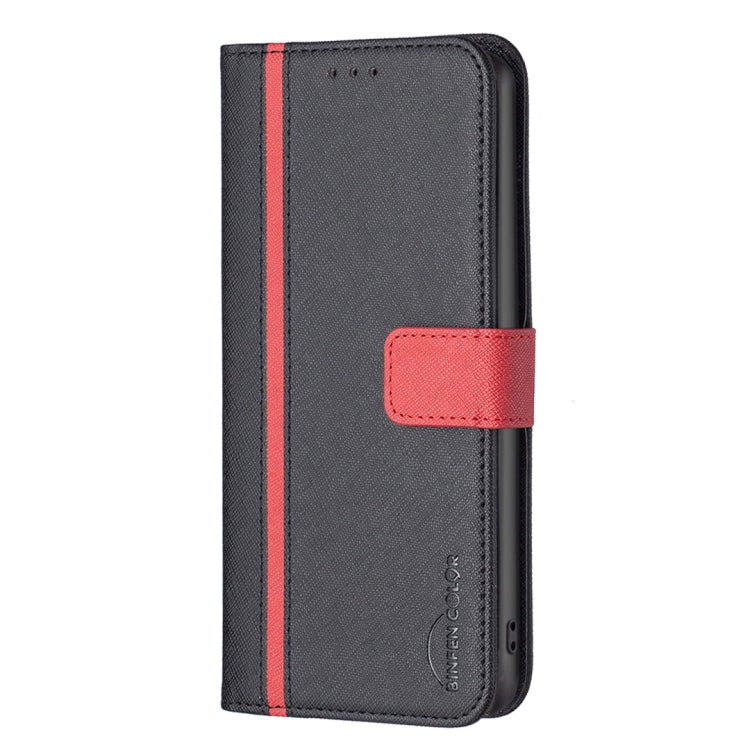 For Samsung Galaxy A72 BF13 Color Matching Cross Texture Leather Phone Case