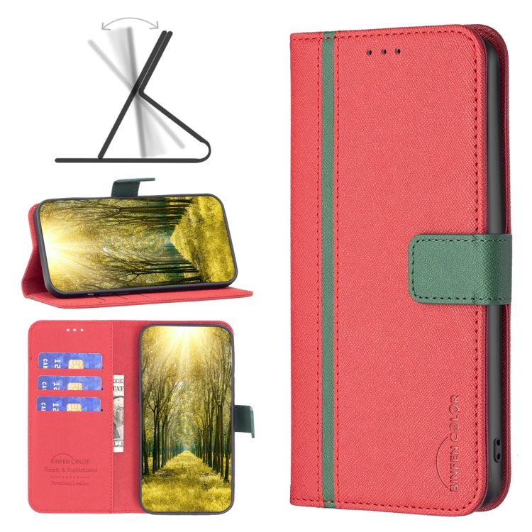 For Samsung Galaxy M23 5G BF13 Color Matching Cross Texture Leather Phone Case