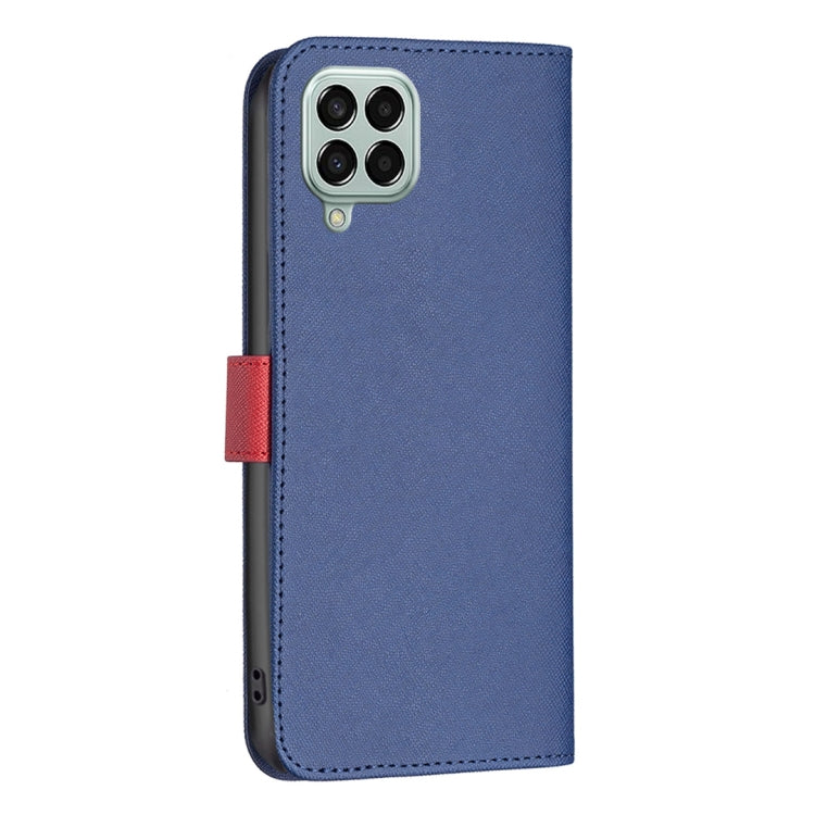 For Samsung Galaxy M33 5G BF13 Color Matching Cross Texture Leather Phone Case