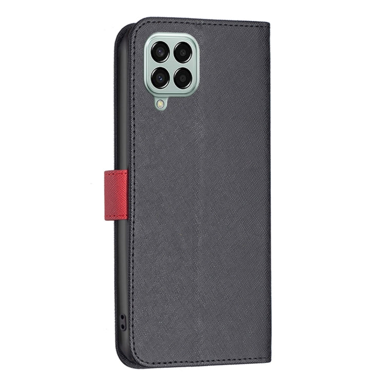 For Samsung Galaxy M33 5G BF13 Color Matching Cross Texture Leather Phone Case