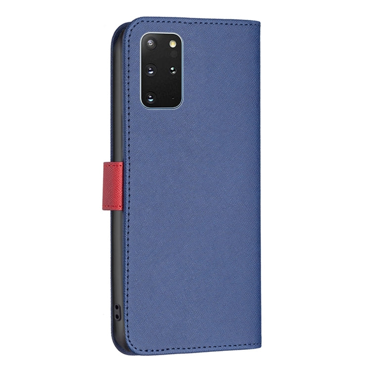 For Samsung Galaxy S20+ BF13 Color Matching Cross Texture Leather Phone Case