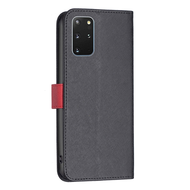 For Samsung Galaxy S20+ BF13 Color Matching Cross Texture Leather Phone Case