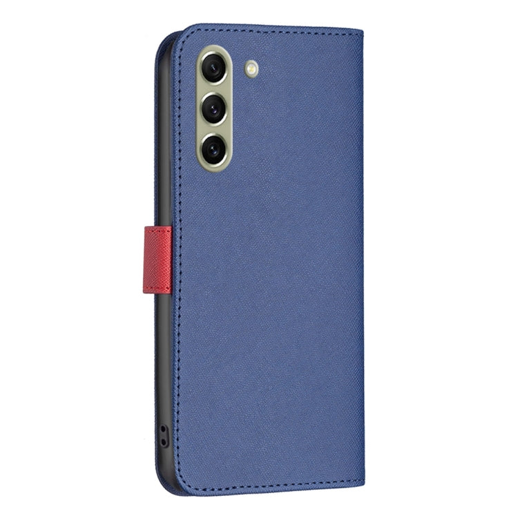 For Samsung Galaxy S21 FE 5G BF13 Color Matching Cross Texture Leather Phone Case