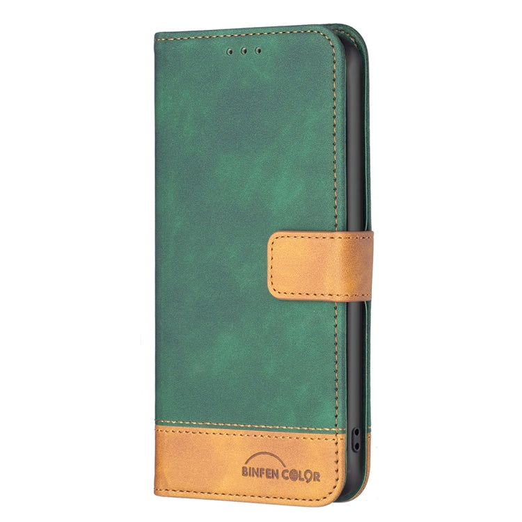 For OPPO A7 BF11 Color Matching Skin Feel Leather Phone Case