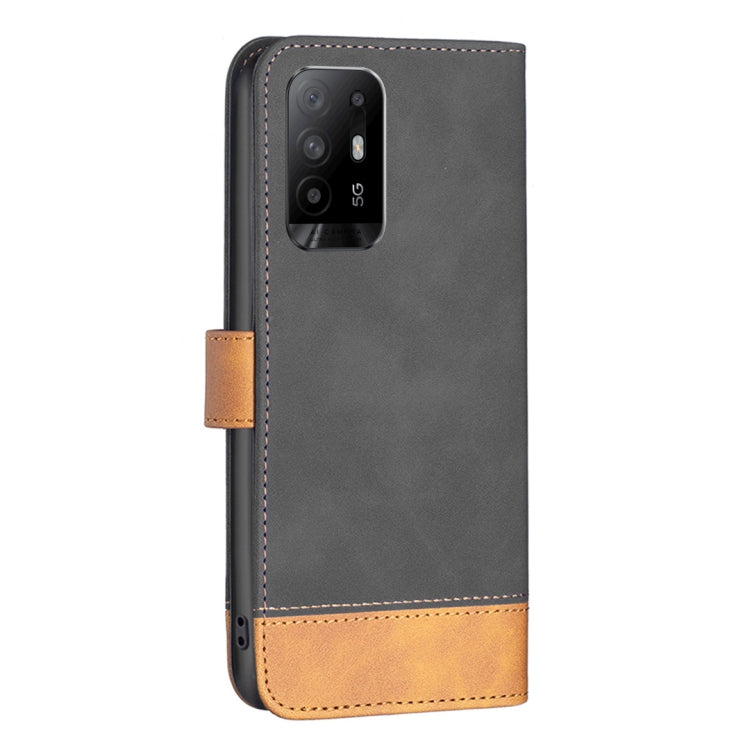 For OPPO A94 5G BF11 Color Matching Skin Feel Leather Phone Case