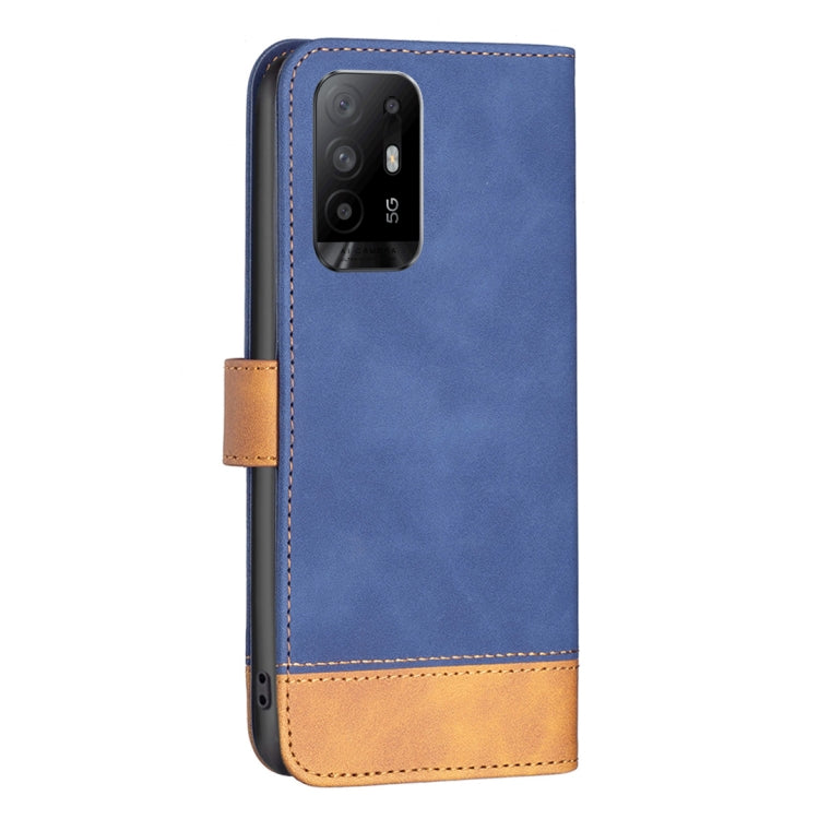 For OPPO A94 5G BF11 Color Matching Skin Feel Leather Phone Case