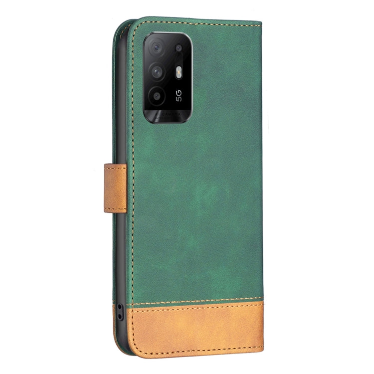 For OPPO A94 5G BF11 Color Matching Skin Feel Leather Phone Case