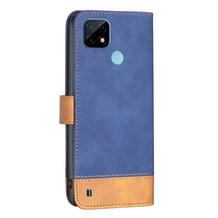 For OPPO Realme C21 / C20 BF11 Color Matching Skin Feel Leather Phone Case