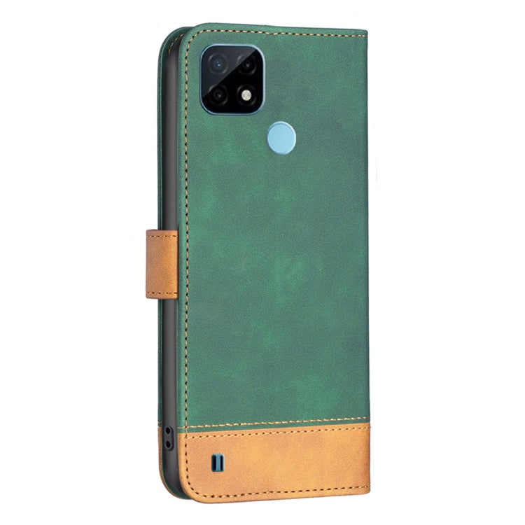 For OPPO Realme C21 / C20 BF11 Color Matching Skin Feel Leather Phone Case