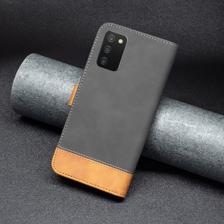 For Samsung Galaxy A03s / A02s BF11 Color Matching Skin Feel Leather Phone Case