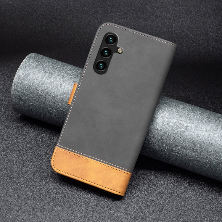 For Samsung Galaxy A13 5G BF11 Color Matching Skin Feel Leather Phone Case