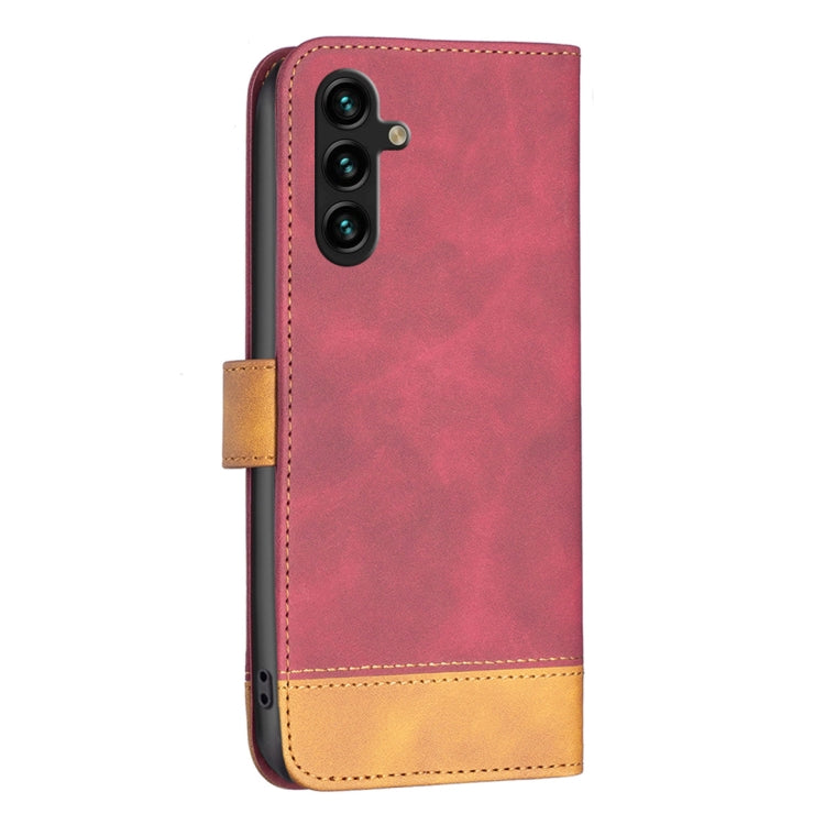 For Samsung Galaxy A13 5G BF11 Color Matching Skin Feel Leather Phone Case