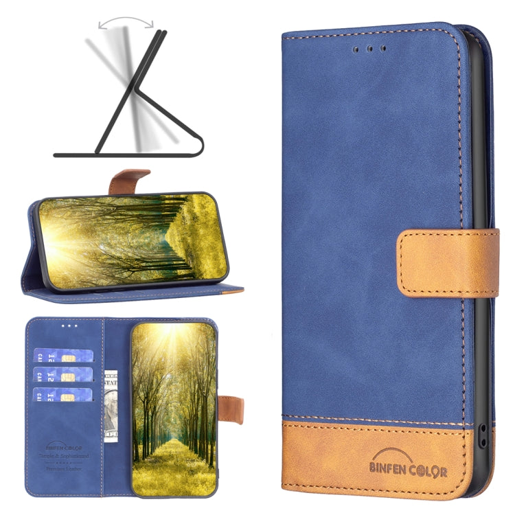 For Samsung Galaxy A22 4G BF11 Color Matching Skin Feel Leather Phone Case
