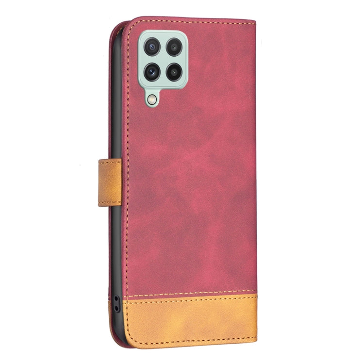 For Samsung Galaxy A22 4G BF11 Color Matching Skin Feel Leather Phone Case