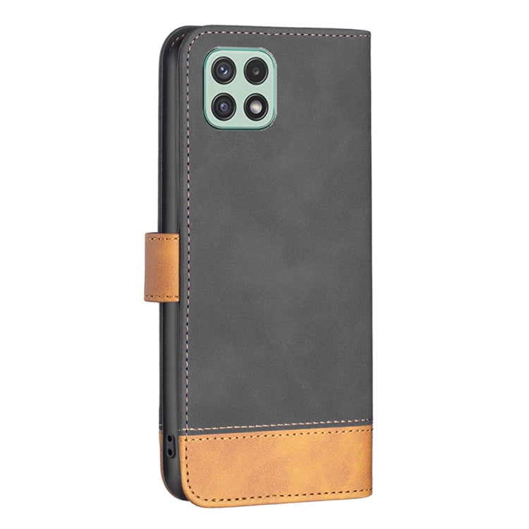 For Samsung Galaxy A22 5G BF11 Color Matching Skin Feel Leather Phone Case