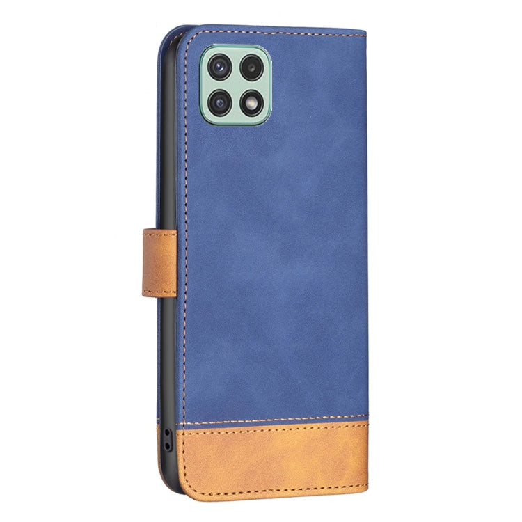 For Samsung Galaxy A22 5G BF11 Color Matching Skin Feel Leather Phone Case