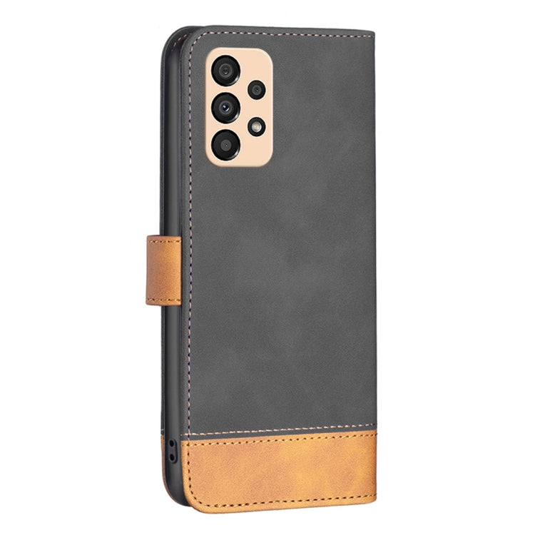 For Samsung Galaxy A33 BF11 Color Matching Skin Feel Leather Phone Case