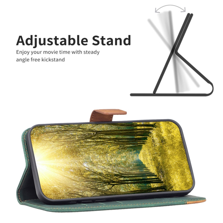 For Samsung Galaxy A33 BF11 Color Matching Skin Feel Leather Phone Case