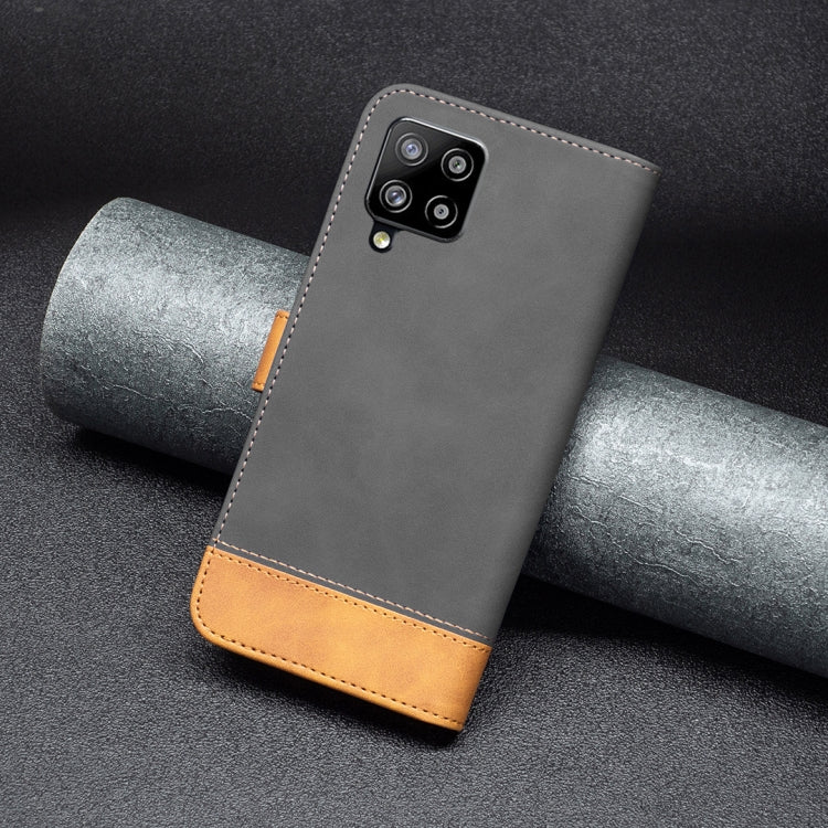 For Samsung Galaxy A42 BF11 Color Matching Skin Feel Leather Phone Case